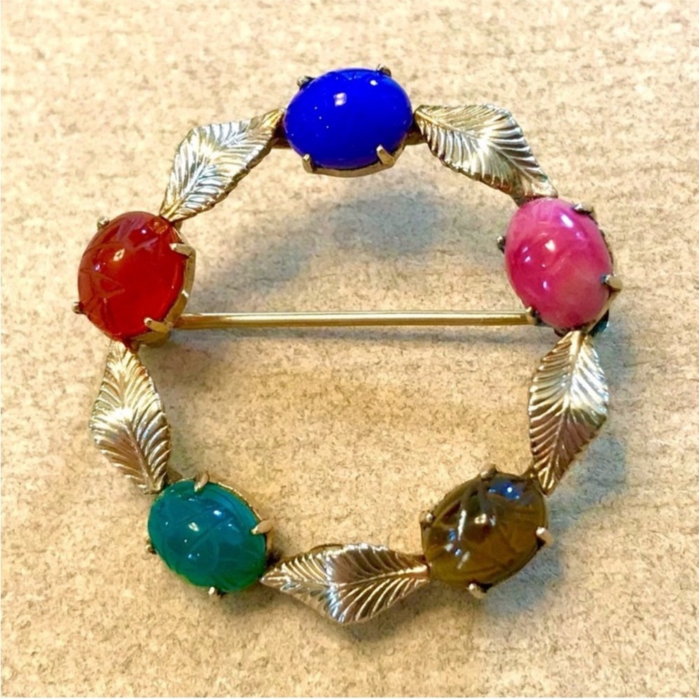 Vintage Scarab Brooch